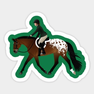 Appaloosa Horse and Rider - Equine Rampaige Sticker